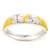 Yellow/White Enamel Hinged Butterfly Bangle In Rhodium Plated Metal - about 18cm Length - view 6