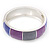 Grey/Pink/Purple Enamel Hinged Bangle Bracelet In Rhodium Plated Metal - 19cm Length - view 8