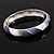 Lavender/White Enamel Twisted Hinged Bangle Bracelet In Rhodium Plated Metal - 19cm Length - view 7