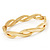 Gold Plated Braided Hinged Bangle Bracelet - up to 18cm wrist - view 6