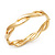 Gold Plated Braided Hinged Bangle Bracelet - up to 18cm wrist - view 7