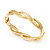 Gold Plated Braided Hinged Bangle Bracelet - up to 18cm wrist - view 8