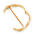 Gold Plated Braided Hinged Bangle Bracelet - up to 18cm wrist - view 5