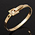 Gold Plated 'Belt' Bangle Bracelet - Adjustable up to 19cm Length