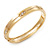 Gold Plated Oval Diamante Hinged Bangle Bracelet - 18cm Length - view 2