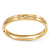 Gold Plated Oval Diamante Hinged Bangle Bracelet - 18cm Length - view 4