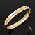 Gold Plated Oval Diamante Hinged Bangle Bracelet - 18cm Length - view 11