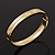 Gold Plated Oval Diamante Hinged Bangle Bracelet - 18cm Length - view 5