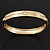 Gold Plated Oval Diamante Hinged Bangle Bracelet - 18cm Length - view 7