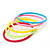 Set Of 6 Pcs Multicoloured Plastic Teens' Bangles up to 18cm wrist - view 3