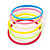 Set Of 6 Pcs Multicoloured Plastic Teens' Bangles up to 18cm wrist - view 4