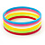 Set Of 6 Pcs Multicoloured Plastic Teens' Bangles up to 18cm wrist - view 5