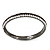 Purple/Clear Crystal Bangle Bracelet In Gun Metal Finish - up to 19cm length - view 4