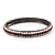 Deep Red/Clear Crystal Bangle Bracelet In Gun Metal Finish - up to 19cm length - view 3