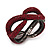 Burgundy Red Crystal 'Figure Of Eight' Hinged Bangle Bracelet - 18cm Length - view 2
