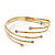 Gold Plated Crystal Textured Armlet Bangle - up to 29cm upper arm - view 11