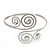 Silver Plated Textured Diamante 'Swirl' Upper Arm Bracelet - Adjustable - view 7