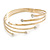 Gold Plated Crystal Smooth Armlet Bangle - up to 29cm upper arm - view 3