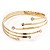 Gold Plated Crystal Smooth Armlet Bangle - up to 29cm upper arm - view 9
