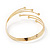Gold Plated Crystal Smooth Armlet Bangle - up to 29cm upper arm - view 6