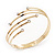 Gold Plated Crystal Smooth Armlet Bangle - up to 29cm upper arm - view 7