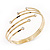 Gold Plated Crystal Smooth Armlet Bangle - up to 29cm upper arm - view 11