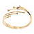 Gold Plated Crystal Smooth Armlet Bangle - up to 29cm upper arm - view 14