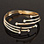 Gold Plated Crystal Smooth Armlet Bangle - up to 29cm upper arm - view 15