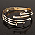 Gold Plated Crystal Smooth Armlet Bangle - up to 29cm upper arm - view 4