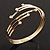 Gold Plated Crystal Smooth Armlet Bangle - up to 29cm upper arm - view 8