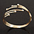 Gold Plated Crystal Smooth Armlet Bangle - up to 29cm upper arm - view 5