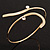 Gold Plated 'Zig-Zag' Armlet Bangle - up to 27.5cm upper arm - view 3