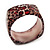 Leopard Print Square Chunky Resin Bangle Bracelet - up to 20cm wrist - view 8