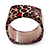 Leopard Print Square Chunky Resin Bangle Bracelet - up to 20cm wrist - view 5