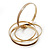 Set Of 4 Entwined Beige/Brown Enamel & Gold Slip-On Bangle Bracelets - 18cm Length - view 3