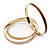 Set Of 4 Entwined Beige/Brown Enamel & Gold Slip-On Bangle Bracelets - 18cm Length - view 5