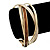 Set Of 4 Entwined Beige/Brown Enamel & Gold Slip-On Bangle Bracelets - 18cm Length - view 8