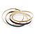 Set Of 4 Entwined Purple/Teal Enamel & Gold Slip-On Bangle Bracelets - 18cm Length - view 5