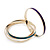 Set Of 4 Entwined Purple/Teal Enamel & Gold Slip-On Bangle Bracelets - 18cm Length - view 7