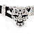 Silver Tone Diamante 'Tiger' Leather Cord Bracelet - 17cm Length - view 7