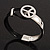 Silver Tone Diamante 'Peace' Leather Cord Bracelet - 17cm Length - view 7