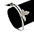 Silver Plated Clear Diamante 'Butterfly' Flex Bracelet - Adjustable
