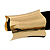 Wide Polished Gold Plated 'Egyptian' Style Cuff Bracelet - 10cm Length - view 6