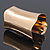 Wide Polished Gold Plated 'Egyptian' Style Cuff Bracelet - 10cm Length - view 3