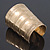 Wide Gold Plated 'Egyptian' Style Hammered Cuff Bracelet - 10cm Width - view 12