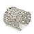 Wide 'Woven' Wire Cuff Bracelet In Silver Tone - up to 19cm wrist - view 9