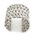 Wide 'Woven' Wire Cuff Bracelet In Silver Tone - up to 19cm wrist - view 10