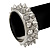 Burn Silver Effect Stud Bangle Bracelet - 17cm Length (for smaller wrists) - view 3