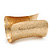 Wide Gold Plated Textured Egyptian Style Cuff Bracelet - 10cm Width - view 9