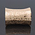 Wide Gold Plated Textured Egyptian Style Cuff Bracelet - 10cm Width - view 4